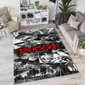 Berserk Manga Collage Rug Guts Berserker Armor Black White Mat