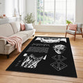 Berserk Iconic Imagery Rug Black White Guts Skull Brand of