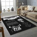 Berserk Iconic Imagery Rug Black White Guts Skull Brand of