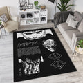 Berserk Iconic Imagery Rug Black White Guts Skull Brand of
