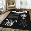 Berserk Iconic Imagery Rug Black White Guts Skull Brand of
