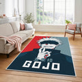 Gojo Pop Art Poster Rug JJK Hope Style Red Blue Fan Mat Manga