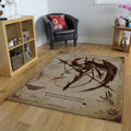Gothic Deer Rug, Pagan Area Rug Dark Aesthetic Decor Celtic Knot