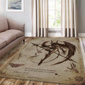 Gothic Deer Rug, Pagan Area Rug Dark Aesthetic Decor Celtic Knot