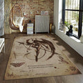 Gothic Deer Rug, Pagan Area Rug Dark Aesthetic Decor Celtic Knot