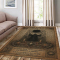 Pagan Rug, Green Goth Carpet Dark Aesthetic Decor, Witchy Celtic