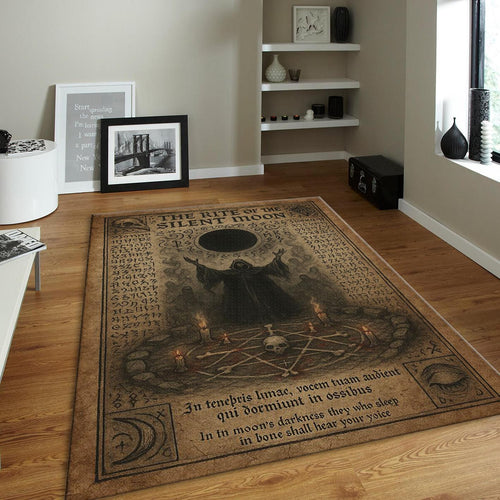 Pagan Rug, Green Goth Carpet Dark Aesthetic Decor, Witchy Celtic