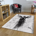 Goth Angel Rug, Dark Aesthetic Area Rug