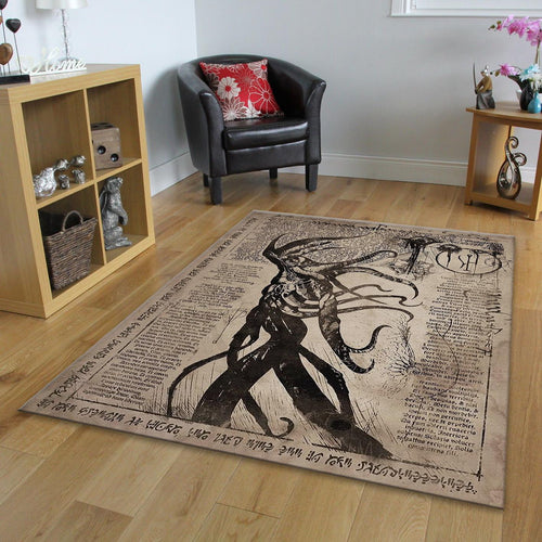 Goth Occult Rug, Dark Academia Area Rug