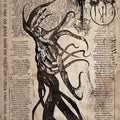 Goth Occult Rug, Dark Academia Area Rug