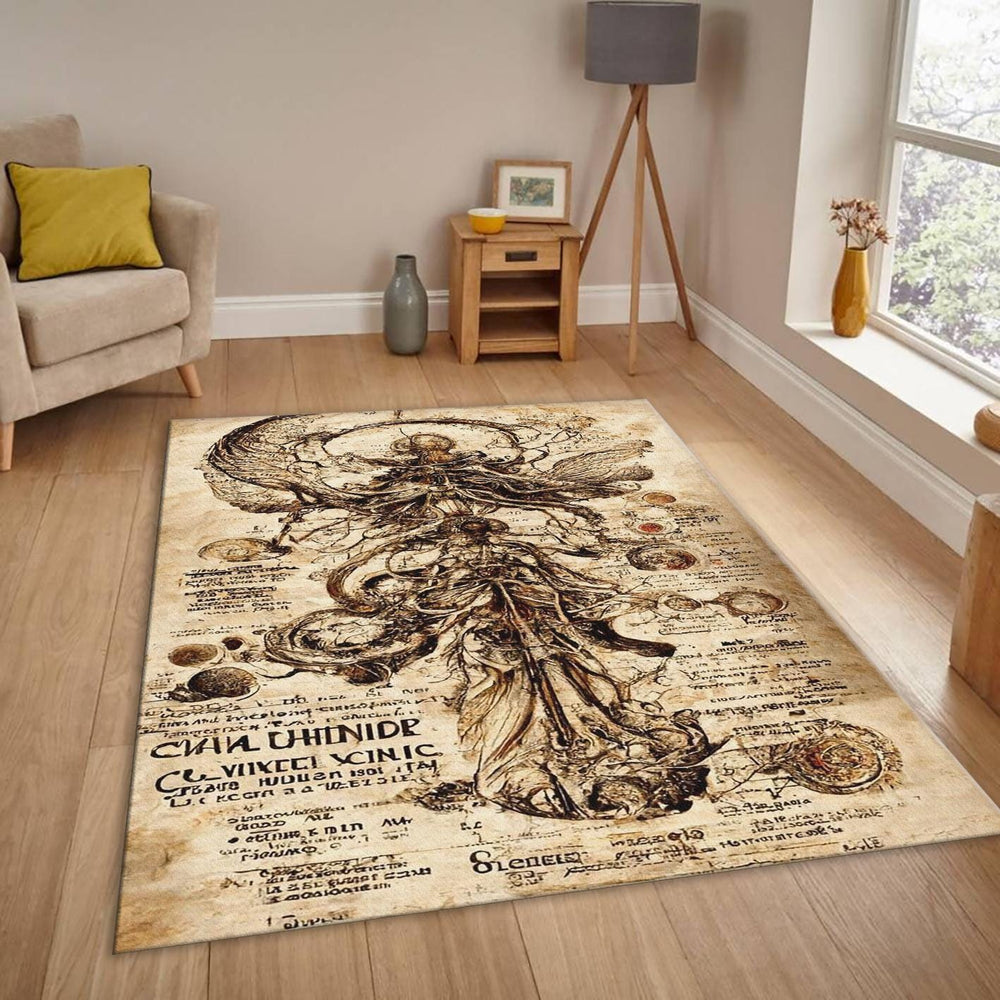 Alchemy Rug, Occult Grimoire Area Rug