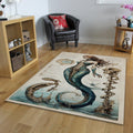 Goth Mermaid Rug, Dark Academia Area Rug