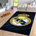Real Madrid Crest Rug Luxury Man Cave Minimalist Mat Soccer Fan