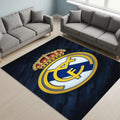 Real Madrid Crest Rug Luxury Man Cave Minimalist Mat Soccer Fan
