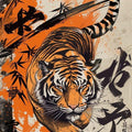 Japanese Tiger Ukiyo-e Rug Living Room Decor Non-Slip Washable