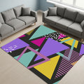 Memphis Style Geometric Rug Teen Bedroom Gaming Room Decor
