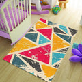 Grunge Geometric Triangle Rug Teen Bedroom Living Room Decor