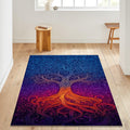 Psychedelic Tree of Life Rug Boho Living Room Decor Non-Slip