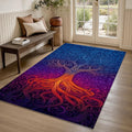 Psychedelic Tree of Life Rug Boho Living Room Decor Non-Slip
