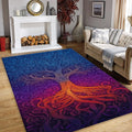 Psychedelic Tree of Life Rug Boho Living Room Decor Non-Slip
