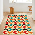 Retro Chevron Geometric Rug Boho Living Room Decor Non-Slip