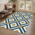 MCM Geometric Diamond Rug Living Room Office Decor Non-Slip