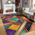 Art Deco Stained Glass Rug Living Room Office Decor Non-Slip