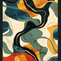 Fluid Abstract Organic Rug Modern Living Room Decor Non-Slip