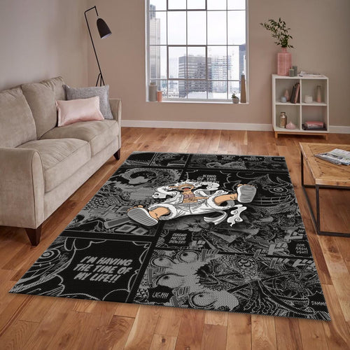 Luffy Gear 5 Rug, One Piece Manga Panel Art