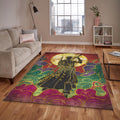 Roronoa Zoro Rug, One Piece Gold Silhouette Art