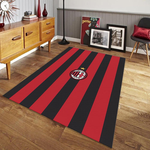 AC Milan Rug, Classic Rossoneri Stripes