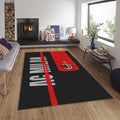 AC Milan Typography Mat, Football Stripe Art