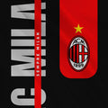 AC Milan Typography Mat, Football Stripe Art