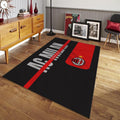 AC Milan Typography Mat, Football Stripe Art
