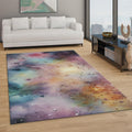 Watercolor Galaxy Rug, Abstract Space Art