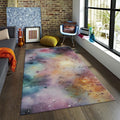 Watercolor Galaxy Rug, Abstract Space Art