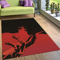 Abstract Passion Rug, Red and Black Art