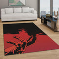 Abstract Passion Rug, Red and Black Art