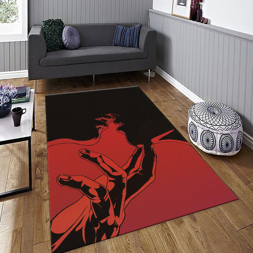 Abstract Passion Rug, Red and Black Art