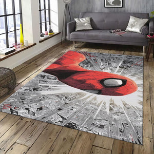 Classic Spider-Man Rug, Red Mask Marvel Comics Fan Art Peter