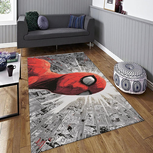 Classic Spider-Man Rug, Red Mask Marvel Comics Fan Art Peter