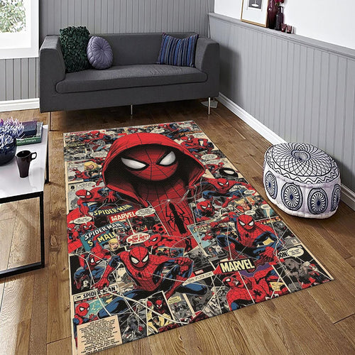 Marvel Comics Rug, Hooded Spider-Man Art
