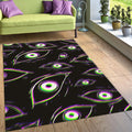 Psychedelic Eye Rug, Trippy Glitch Art