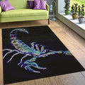 Neon Scorpion Rug, Glowing Art Style