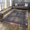 Moody Basketball Court Rug, Aerial Art