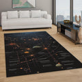 Sci-fi Solar System Rug, Celestial Map
