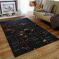 Sci-fi Solar System Rug, Celestial Map