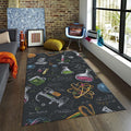 Colorful Science Rug, STEM Decor Chemistry Lab Art Geek Nerd