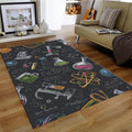 Colorful Science Rug, STEM Decor Chemistry Lab Art Geek Nerd