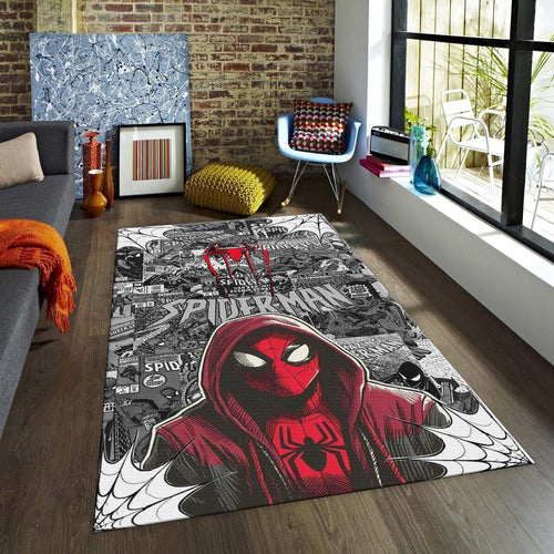 Marvel Comics Rug, Hooded Spider-Man Art